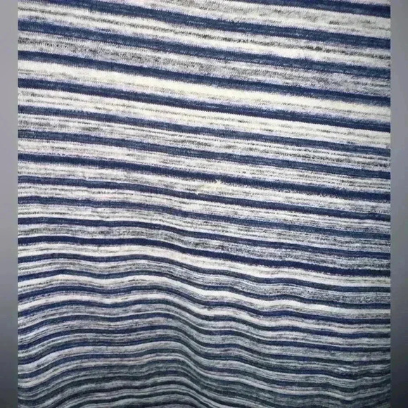 Lularoe large Maurine denim blue striped Maurine swing dress.From my stash! EuUC - Picture 3 of 7